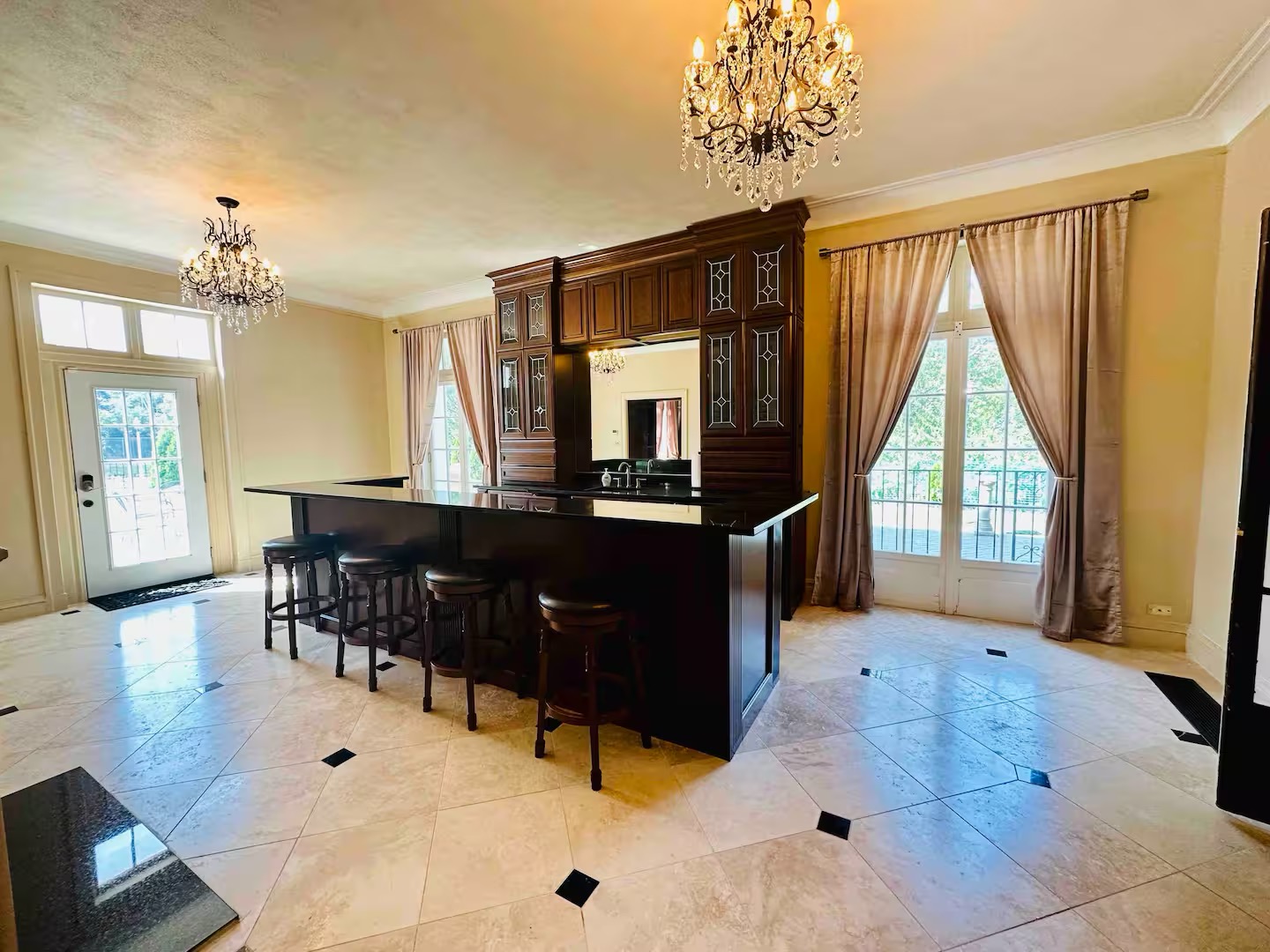 Full bar and lounge area